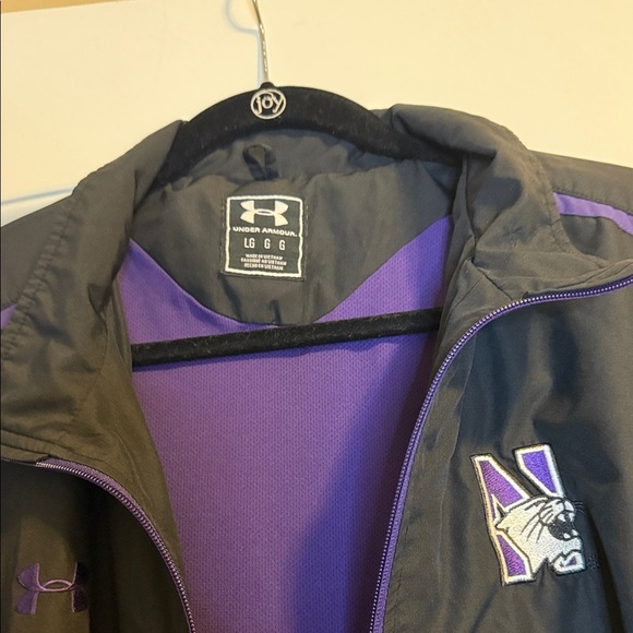 Northwestern University Under Armour Black Jacket with Purple Large - Picture 3 of 5
